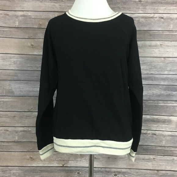 J. Crew Black and White Sweatshirt - Picture 1 of 5